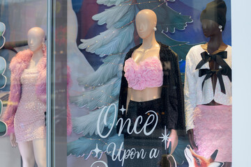 Fototapeta premium display windows at La Maison Simons Yonge St location, Toronto