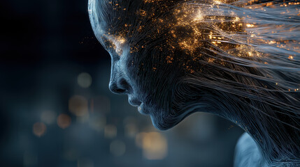 Big Data Artificial Intelligence Neural Network Flow Visualization Machine Learning Technology Innovation Cyberspace Digital Information Analysis Future Science Complex Data Stream Background