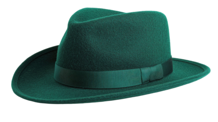 Green hat showing stylish fabric headwear with vibrant color and casual fashion accessory detail isolated on white background