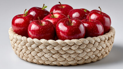 red apples in a basket