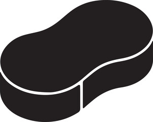 Black silhouette of garden pruner isolated on white background, vector illustration