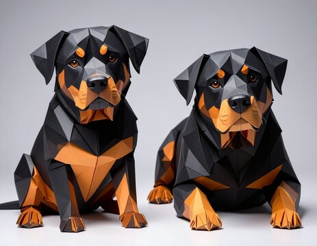 Origami Rottweilers