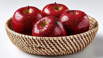 red apples in a basket