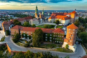 The Wawel Royal Castle, a fortified residency in Krakow, Poland