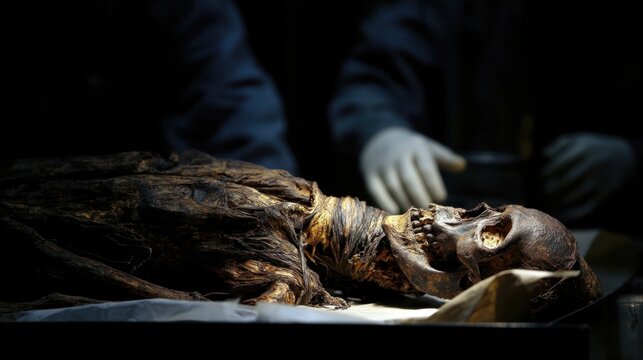 Preservation of a Mummified Human Remains in a Forensic or Archaeological Context