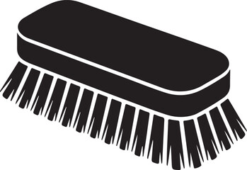 Black silhouette of a window cleaner isolated on white background