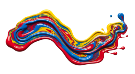 Colorful paint splash in a studio shot