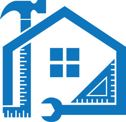 Home Hammer Construction Logo Design Real Estate Builder Vector Template Icon