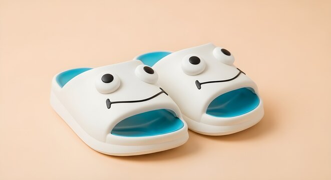 Cute smily slippers.