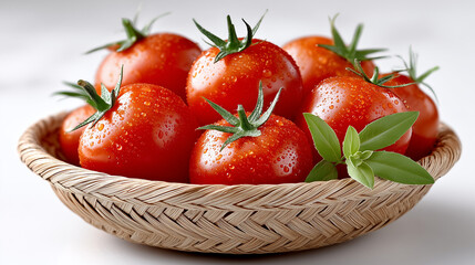 tomatoes in a basket