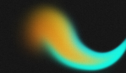 Blue black orange gradient background abstract grainy texture dark vibrant wave flow design