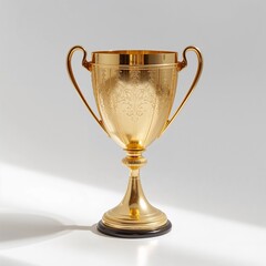 gold cup on black background