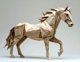 Obraz premium Origami Horse Sculpture