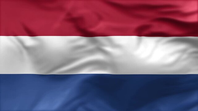 Netherlands flag is waving in the wind. High-quality flags are perfect. They are perfect for various creative projects.