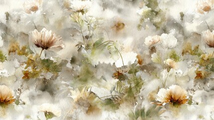 White flowers of spring blossom beautifully in a field, their petals swaying gently in the wind