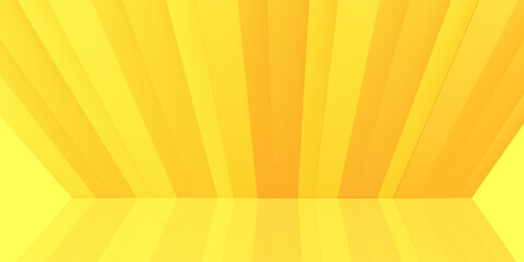 Orange and yellow gradient sunny stripes background. Abstract Yellow Background With 3d line Modern Concept. Minimal Poster