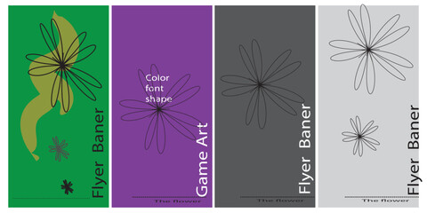 A vector set of floral banner and background templates for holiday card design, business decoration, and wedding celebration illustration