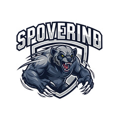 Aggressive Wolverine Mascot Emblem for Sports Team Branding and Design