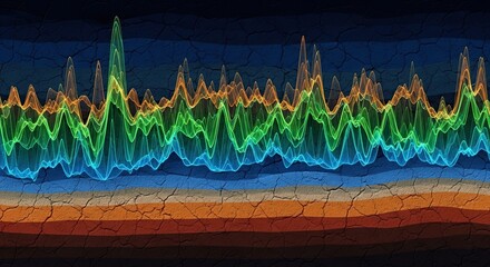 Abstract Climate Change Undulating Wave Patterns of Energy Lines Against Layered Earth..jpeg