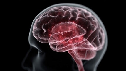 anatomy of human brain highlighting Alzheimer disease affected areas, neural degeneration