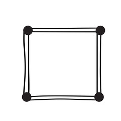 simple dot frame. asian window isolated on white background