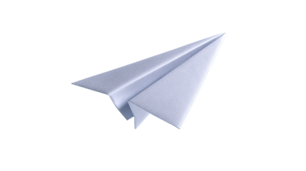 Paper Airplane soaring: A sleek paper airplane, meticulously crafted, soars against an ethereal background, evoking feelings of freedom and limitless possibility.