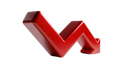 Economic Decline: A sharp, downward-pointing arrow symbolizes the complexities of economic downturns and the need for strategic interventions.