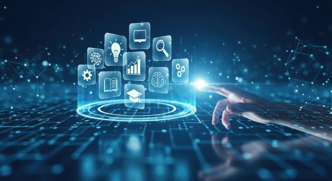 Digital transformation and innovation concept with icons