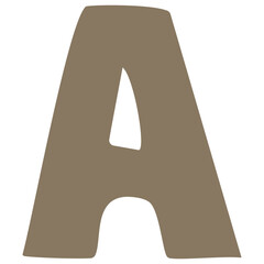 Abstract Organic Letter A in Brown