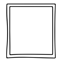 line scrapbook frame isolated on white background