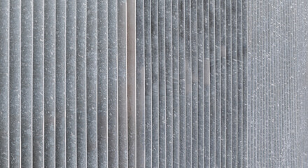 Gray metal background, galvanized steel surface. Texture with vertical lines