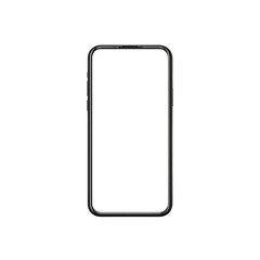 Sleek smartphone with a slim bezel on a transparent background, ideal for a modern, tech-savvy look.