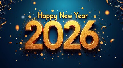 Luxury 2026 happy new year Celebration – Festive Glitter Design Concept