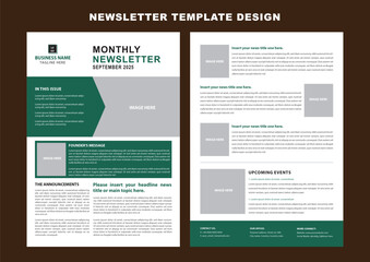 Business Newsletter Template Design