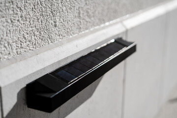 Modern solar lights with sleek design and bright illumination. Eco-friendly outdoor lighting powered by renewable solar energy for gardens, streets, or pathways.