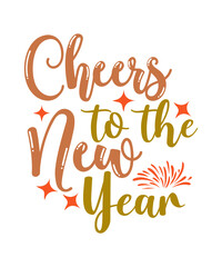 Obraz premium New year SVG vector designs, New year svg cut file designs, new year svg vector cut file designs