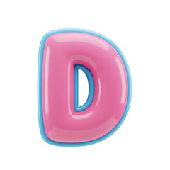 Fototapeta premium A pink, bubble-letter 