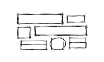 A collection of hand-drawn geometric shapes.