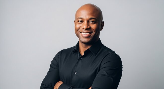 Confident Leadership Excellence Black Professional Posing Modern Businessman Success Achiever Empowerment Equality Diversity Inclusion Inspiration Motivation Positivity Goal Getter