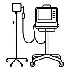 Medical monitoring devices on stands, illustrating essential equipment for patient care