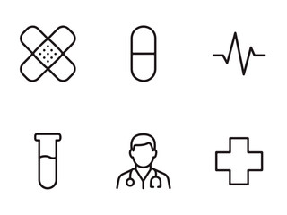 Pharmaceutical and hospital symbols