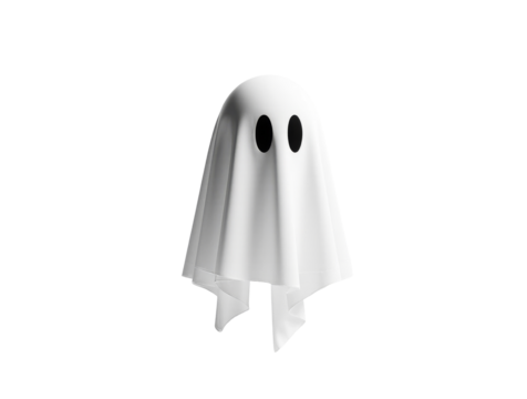 Ethereal Presence: A minimalistic representation of a whimsical, ghostly entity, floating effortlessly in a serene setting, an embodiment of the supernatural.