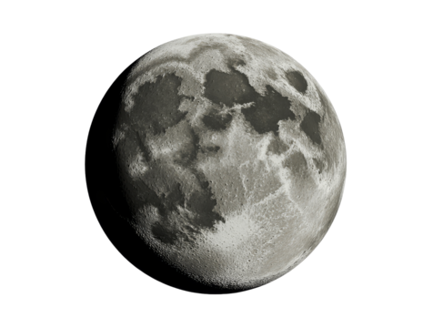 Lunar Surface Exploration: A captivating view of the moon, highlighting its rugged and textured surface and intricate features