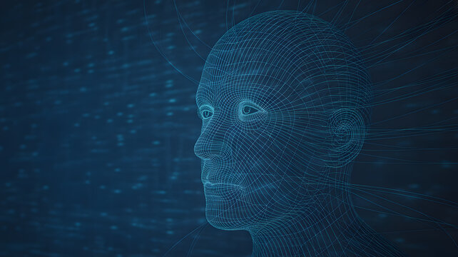 AI Intelligence Concept in Digital Space