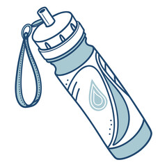 Illustration of a reusable water bottle