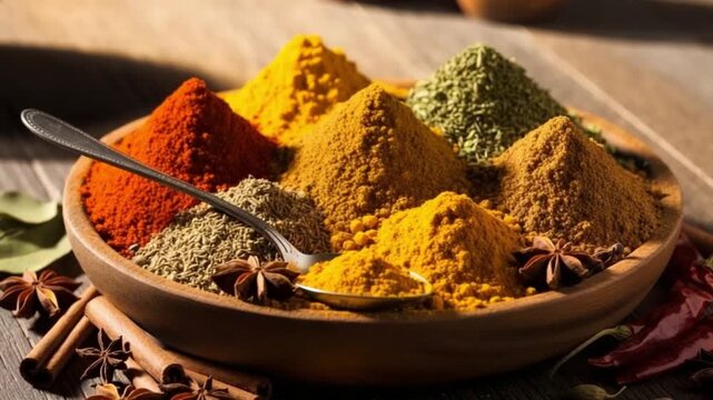 Aromatic Spices and Herbs - A Culinary Journey of Flavors and Colors.