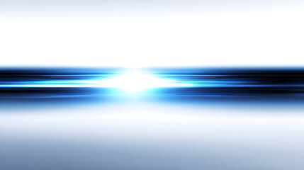 Bright blue light flares across a futuristic, abstract background with a sense of speed and energy.