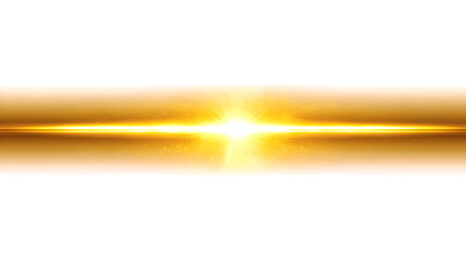 Bright golden light flare emanating from center on white background, symbolizing energy and brilliance.