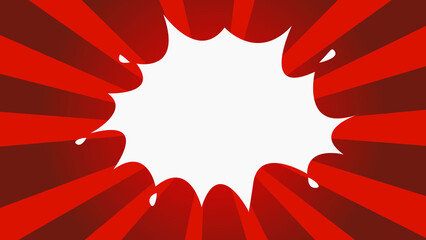 Red Burst Abstract Background with White Center
