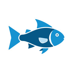 vector of a blue fish